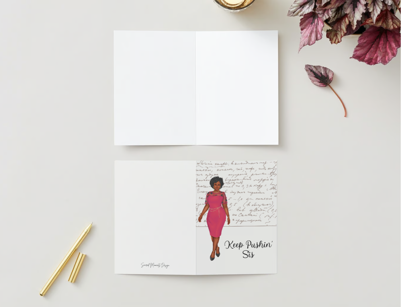 Keep Pushin' Sis Greeting Card