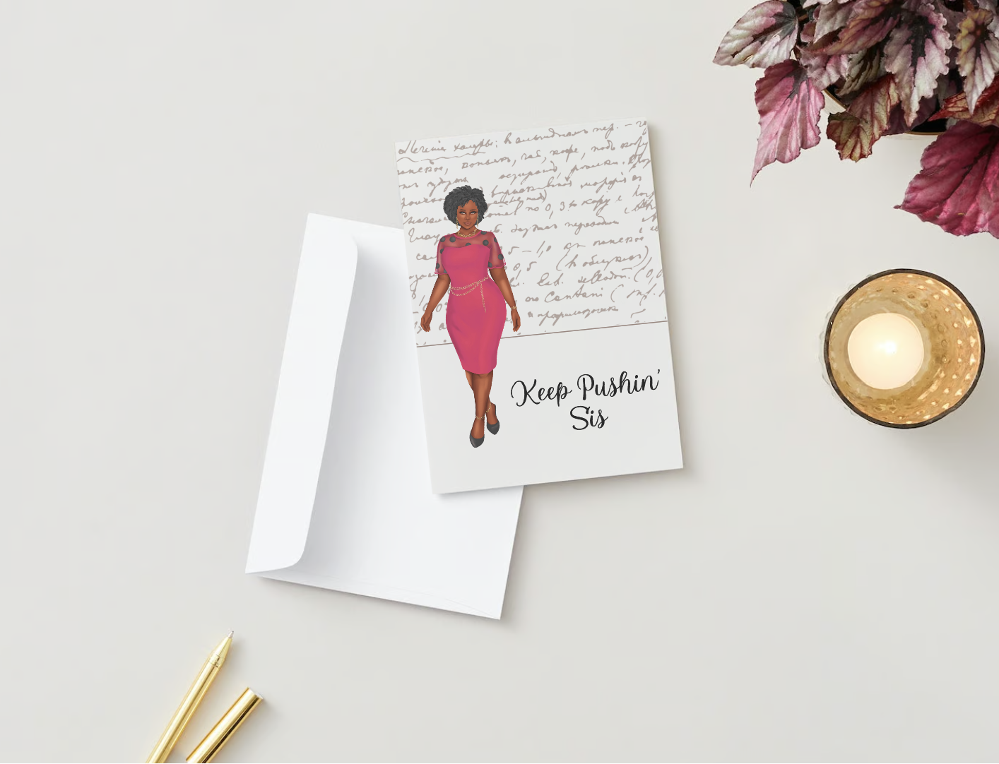 Keep Pushin' Sis Greeting Card